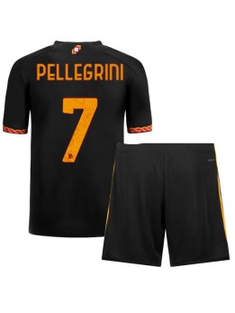 AS Roma Lorenzo Pellegrini #7 Dječji Rezervni Dres kompleti 2023-24 Kratak Rukavima (+ kratke hlače)